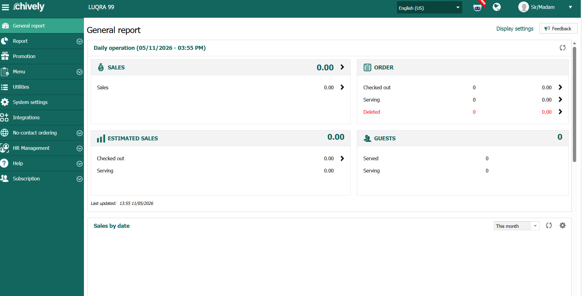Business dashboard overview with KPI cards and filters